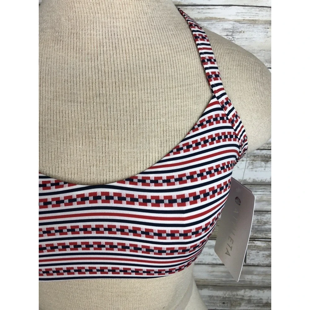 ATHLETA‎  Swim Top Bikini XXS Red/white/blue NWT